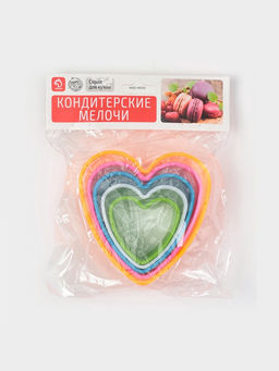 Цена за 2 шт. Формы для печенья Доляна Сердце, набор 5 шт., 10?9?3.5 см, пластик, МИКС  фото 5