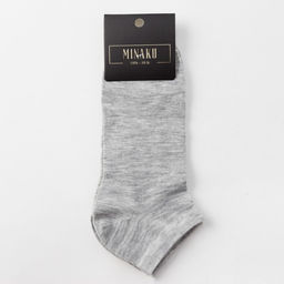 Цена за 2 шт. Носки мужские укороченные MINAKU «Бамбук», цвет серый, размер 40-41 (27 см)