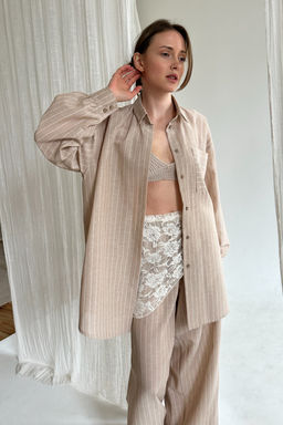 Костюм женский SET065/08/Бежевый, белый - M&G all natural фото 10