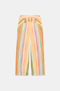PANTAL?N ANCHO RAYAS / Multicolor - Zara фото 9
