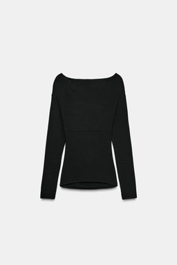 DRAPED SURPLICE NECKLINE TOP - Zara фото 13