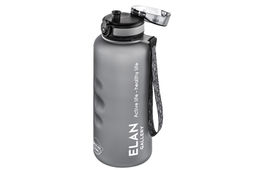 Бутылка для воды 1,5 л 10*10*28,5 см "Style Matte" с углублениями д/пальцев серая