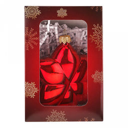 Елочная игрушка стеклянная Звезда 10х10х12см, зеркально-алый, в подарочной коробке (Россия) - Домашняя мода фото 10