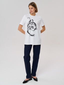 Футболка женская ZZ-WR020302-S10 black-white - Eleganzza фото 2