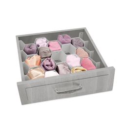 Разделители для ящиков СОТЫ, набор 8 шт., 36.3*6.7 см, DRAWER ORGANIZER, серый, шт