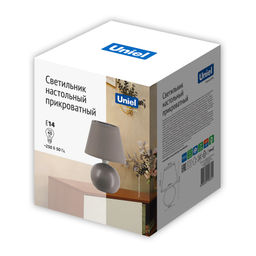 UML-B303 E14 DARK GREY Светильник настольный декоративный под лампу Е14, 40W. Механический выключатель. Темно-серый. ТМ Uniel - Volpe фото 3