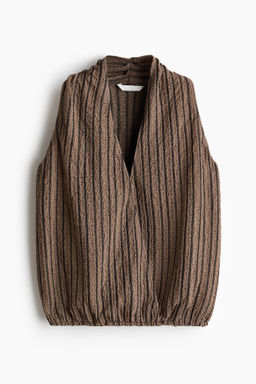 Top efecto arrugado con escote en V - H&m фото 3