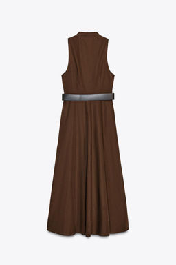 MIDI DRESS WITH BELT - Zara фото 7