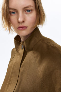 Chaqueta oversize en mezcla de lino - H&m фото 7