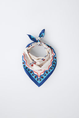 BANDANA ESTAMPADO FLORES / Crudo / Azul - Zara фото 2