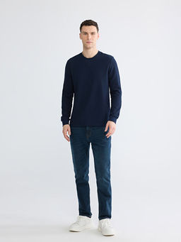 Bisiklet Yaka Erkek Sweatshirt