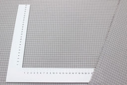 Пестрядь Средняя клетка на серо-кофейном, ш.1.4м, хлопок-95%, п/э-5%, 140гр/м.кв - Купава фото 4