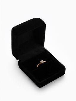 Футляр под серьги, кольцо «Традиции», бархатный, 4.5×5 см, чёрный