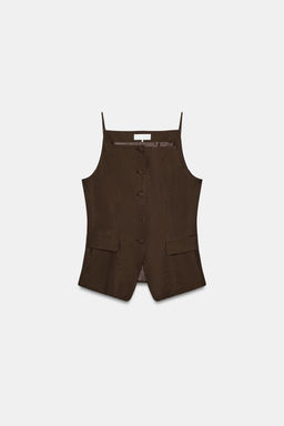 CHALECO EFECTO BRILLO / Marr?n - Zara фото 7