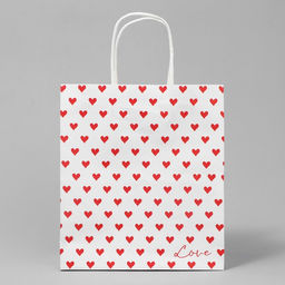 Пакет крафтовый Сердца, 22 х 25 х 12 см - Дарите счастье фото 2