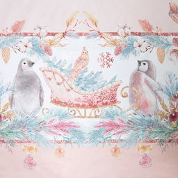 Набор новогодний «Этель» Pink magic: скатерть 150×180 см ±3 см с ГМВО, салфетка 40×40 см-8 шт., 100% хлопок