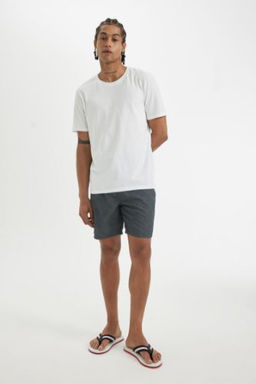 Regular Fit File Astarl? K?sa Boy Deniz Sortu