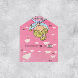 Цена за 5 шт. Конверт для денег формовой Феечка, 17,5 х 12,5 см - Дарите счастье фото 2