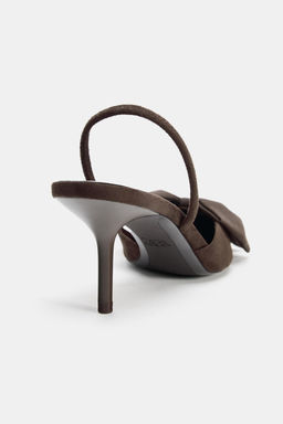 ZAPATO TAC?N DETALLE LAZO / Marr?n - Zara фото 5