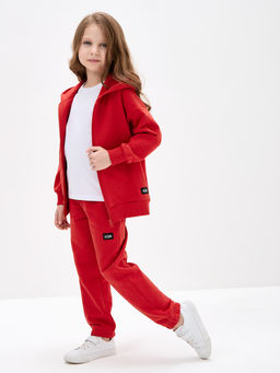 Красная толстовка для девочки - Kogankids фото 27