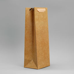 Пакет подарочный под бутылку, упаковка, «Крафтовый», 13 x 35 x 10 см