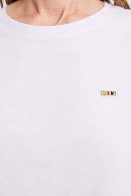 Kad_n Beyaz Bisiklet Yaka Basic Ti__rt - U.s. polo assn фото 6