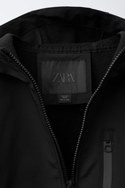 WATER-REPELLENT HOODED LINED TECHNICAL JACKET - Zara фото 7