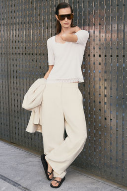 PANTAL?N SASTRE DE MEZCLA DE LINO STRAIGHT LEG - H&m фото 5