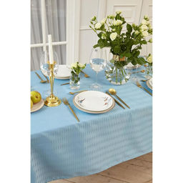 Скатерть Этель Shine 150*220 +/-3см, цв.серо-синий, пл. 192 г/м2, хл с ВГМО  фото 2