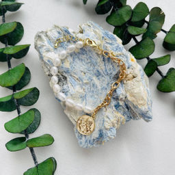 Браслет из Жемчуга с цепочкой 19 см +