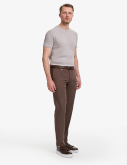 Kahverengi Slim Fit Klasik Jogger Pantolon