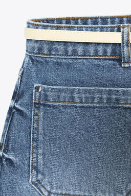 Z1975 DENIM SHORTS WITH BELT - Zara фото 6