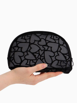 Косметичка дор Сердца 22*4*15, отд на молнии, черный