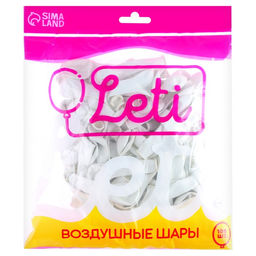 Воздушные шары латексные 5", пастель, 100 шт., белые