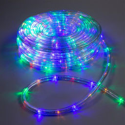 Световой шнур Luazon Lighting, 10 мм, IP65, 20 м, 24 LED/м, 220 В, 8 режимов, свечение мульти