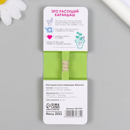 Цена за 2 шт. Растущий карандаш подарочный «Базилик. Вырасти свой салатик», mini, простой чернографитный