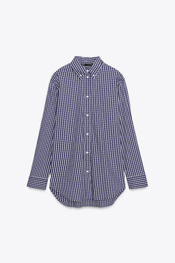 CHECK POPLIN SHIRT - Zara фото 6