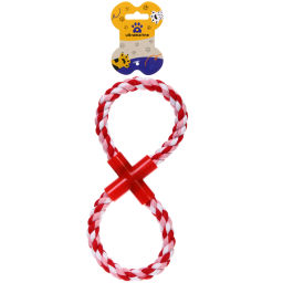 Цена за 4 шт. Игрушка - канат для собак средних и крупных пород "НЕСКУЧАЙКА", цвет красный 25*10*4см