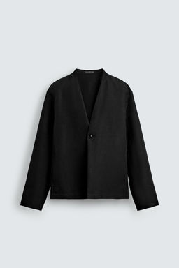 COTTON-LINEN SUIT BLAZER - Zara фото 6