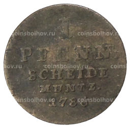 1 пфенниг 1786 года Германские государства Брауншвейг  Люнебург