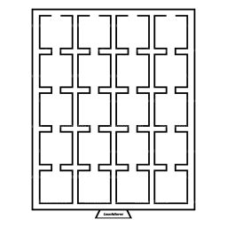 Кассета на 20 ячеек для хранения и презентации монет в капсулах QUADRUM до 50 мм MB LEUCHTTURM 327468