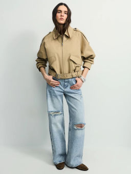 Джинсы wide leg с высокой посадкой / Zarina