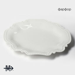 Блюдо Magistro Сюита, d=35.8 см, фарфор, белое  фото 2