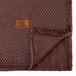 Плед/покрывало 100х150см "Бузина", велсофт" "Luna" гладкокрашенный, полиэстер 100%, софт принт, плотность 200г/м2, упаковка 16х33см, пояс бумажный, "Домашняя мода" (Россия)