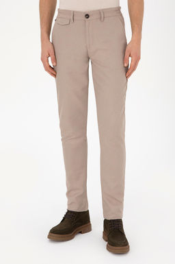 Erkek Slim Fit Camel Kanvas Pantolon - U.s. polo assn фото 2