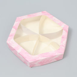 Цена за 5 шт. Коробка кондитерская складная, упаковка «Зефир», 23×20×4 см