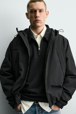 CAZADORA T?CNICA WATER REPELLENT COMBINADO POLAR / Negro - Zara фото 5