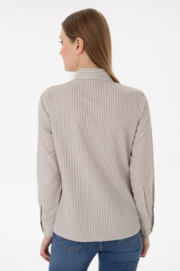 Kad_n Haki _izgili Uzun Kollu G_mlek Sepette S_rpriz _ndirim - U.s. polo assn фото 5