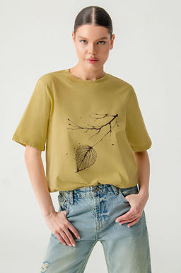 Арт. 3-1142 Футболка женская 42-50 (5 шт) Цвет:горчичный - Калинка фото 13