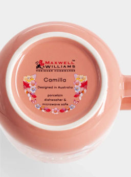 Кружка, 2 шт, 380 мл/120 мл, фарфор P, светло-оранжевая, Цветы, Camilla - Maxwell & Williams фото 12